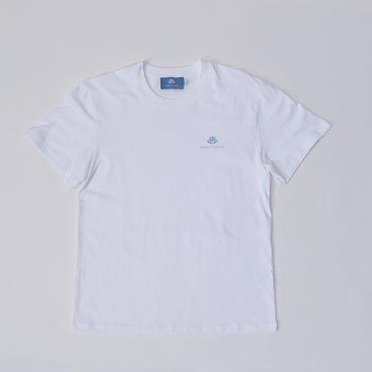 White Waterlily&Co. cotton logo T-shirt laid flat