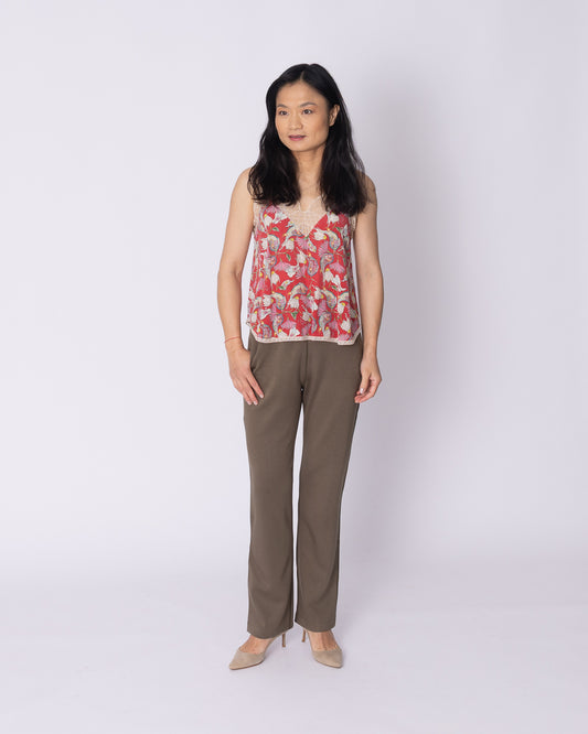 Olive Softstreme Straight-Leg Pant